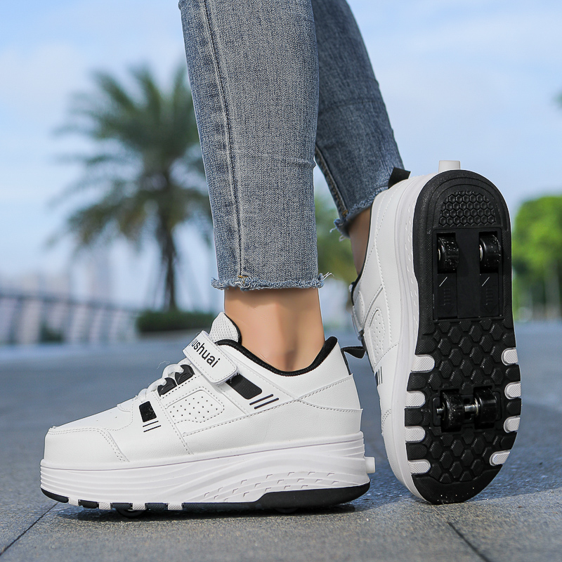 Kids 4‑Wheel Retractable Rolle - Running Shoes 评论和价格