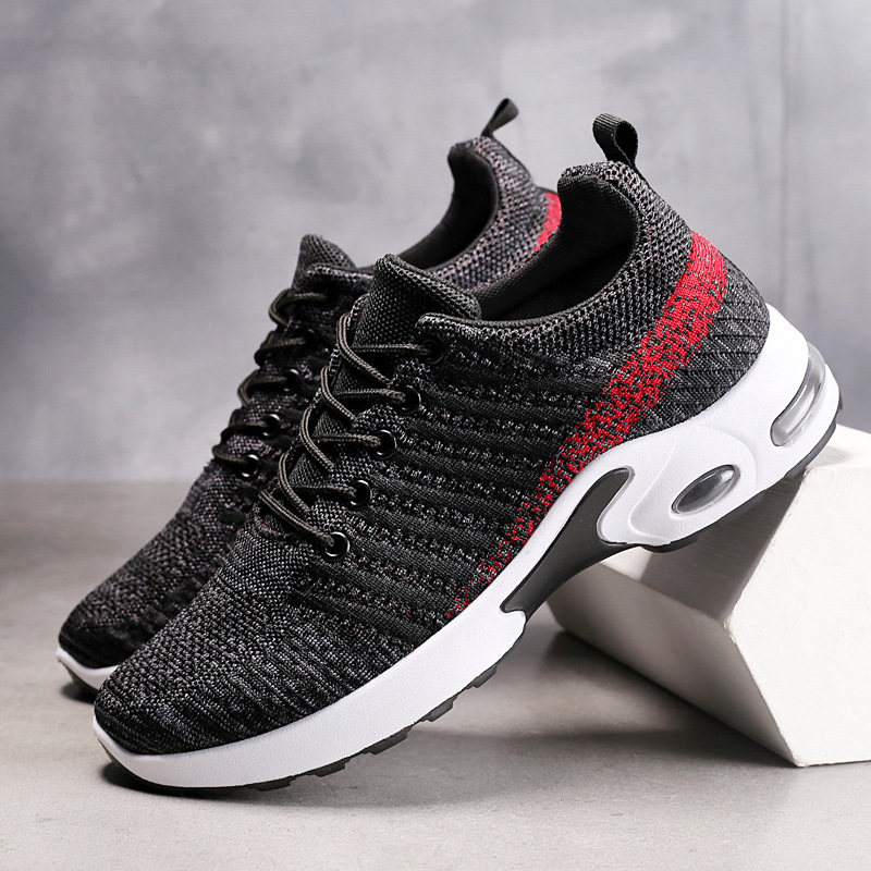 Men's Sneakers Knit Shoes Fash - Knit Fabric Lace Up Sneakers 评论和价格