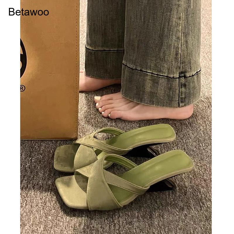 Women's Curved Block Heel Mule - Sandals 评论和价格